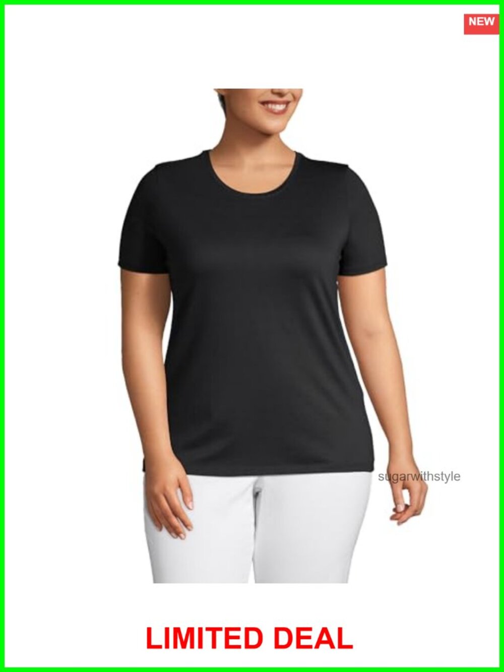 Supima Cotton Crew Neck Relaxed Fit T-Shirt Mid Hip